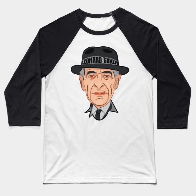 Leonard Cohen //\\// 80s Style Baseball T-Shirt by Trendsdk